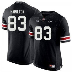 Men's Ohio State Buckeyes #83 Cormontae Hamilton Black Nike NCAA College Football Jersey Real JQF8744SA